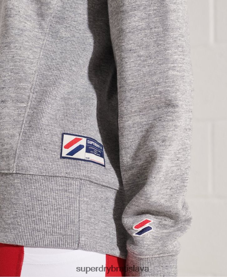 Superdry ženy Základná mikina športového štýlu 6B4ZTR5931 oblečenie svetlo šedá