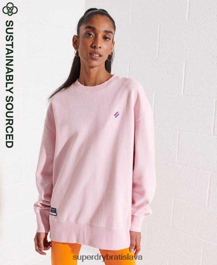 Superdry ženy Základná mikina z organickej bavlny 6B4ZTR5792 oblečenie Ružová