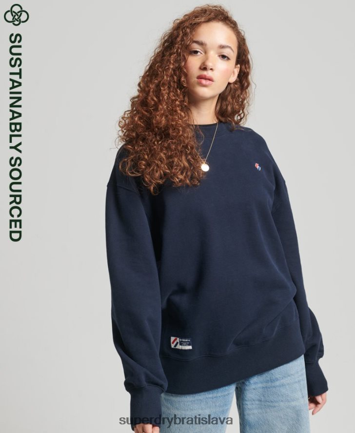 Superdry ženy Základná mikina z organickej bavlny 6B4ZTR5809 oblečenie námorníctvo