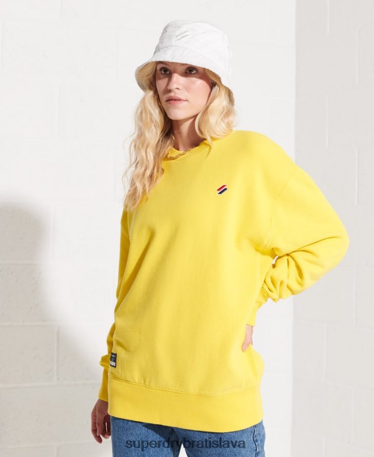 Superdry ženy Základná mikina z organickej bavlny 6B4ZTR5822 oblečenie žltá