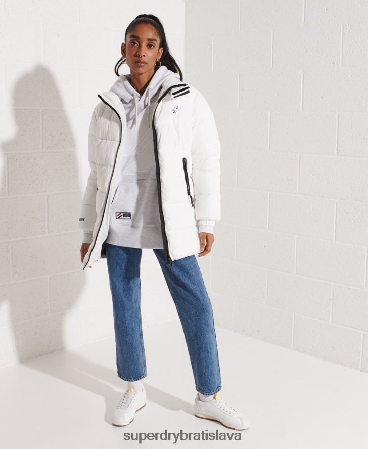 Superdry ženy code logo šenilová oversized mikina s kapucňou 6B4ZTR6174 oblečenie svetlo šedá