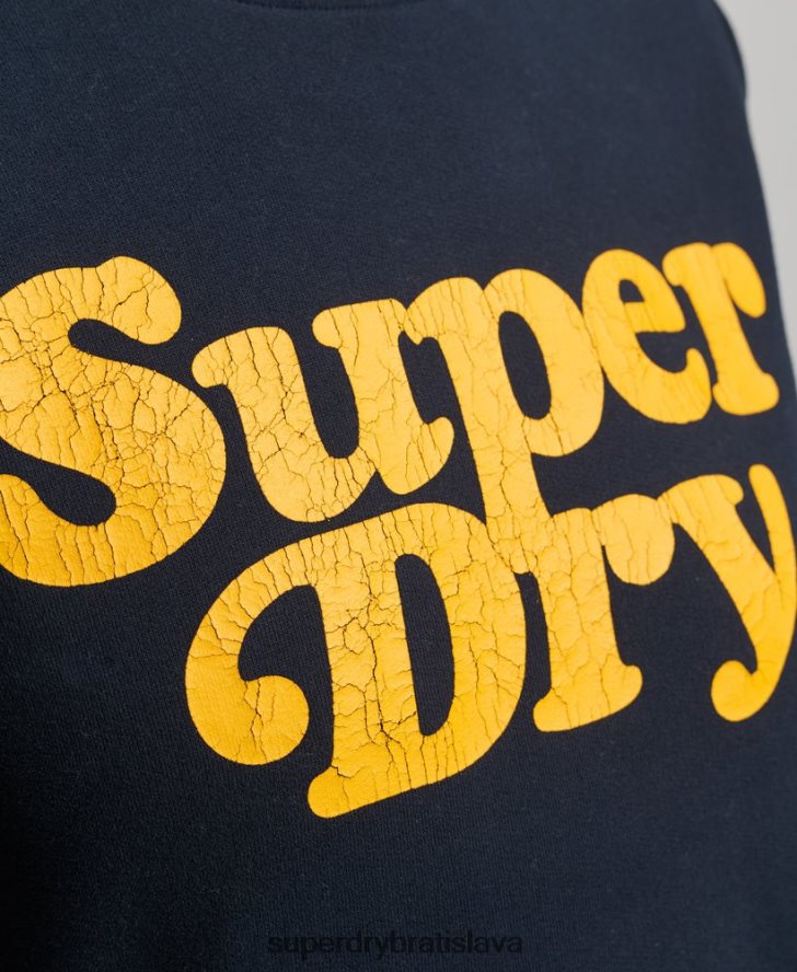 Superdry ženy cooper classic mikina s logom 70. rokov 6B4ZTR5854 oblečenie námorníctvo