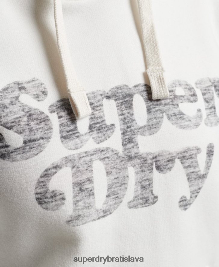 Superdry ženy cooper klasická mikina s kapucňou 6B4ZTR3414 oblečenie krém