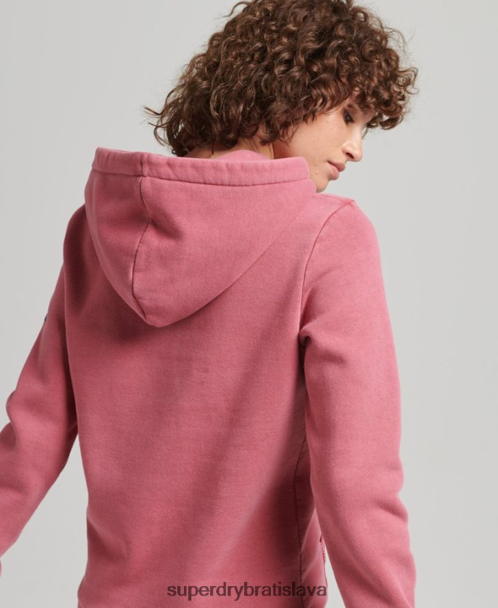 Superdry ženy cooper klasická mikina s kapucňou 6B4ZTR5759 oblečenie červená
