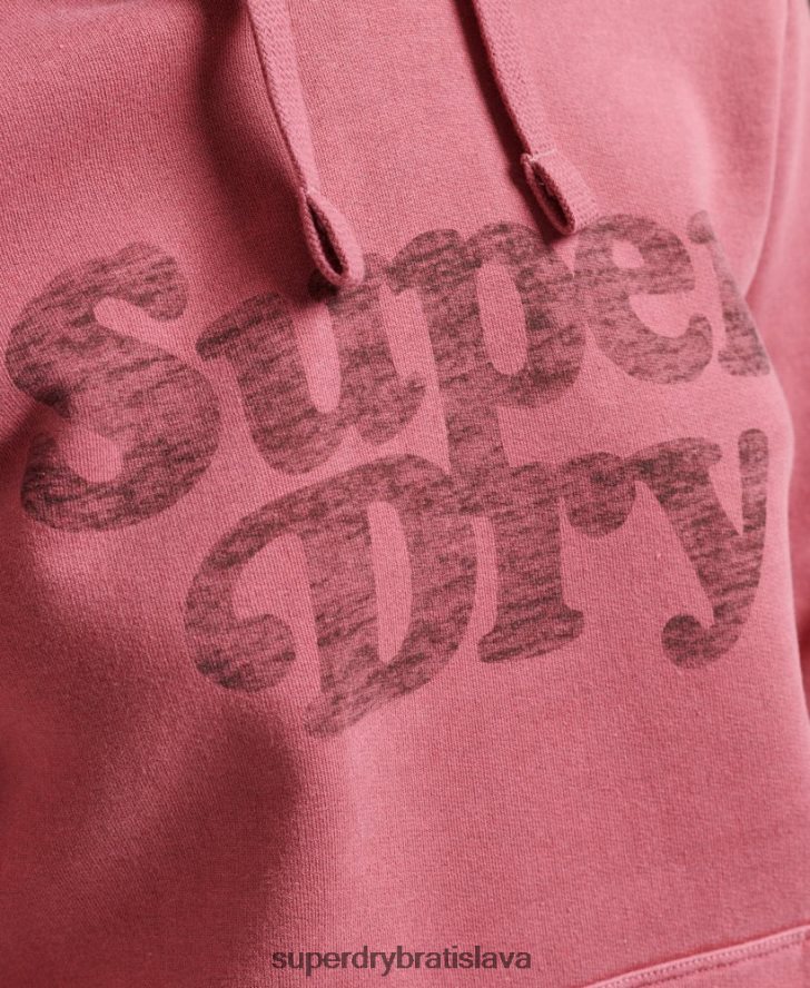 Superdry ženy cooper klasická mikina s kapucňou 6B4ZTR5759 oblečenie červená
