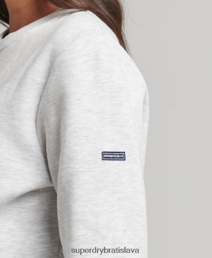 Superdry ženy cooper nostalgia crew mikina 6B4ZTR6002 oblečenie svetlo šedá
