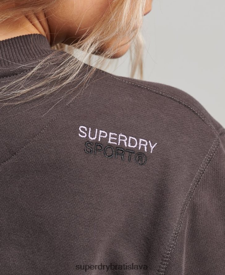 Superdry ženy core crew mikina 6B4ZTR3313 oblečenie sivá