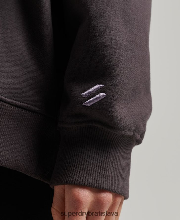 Superdry ženy core oversized mikina s kapucňou 6B4ZTR3394 oblečenie sivá