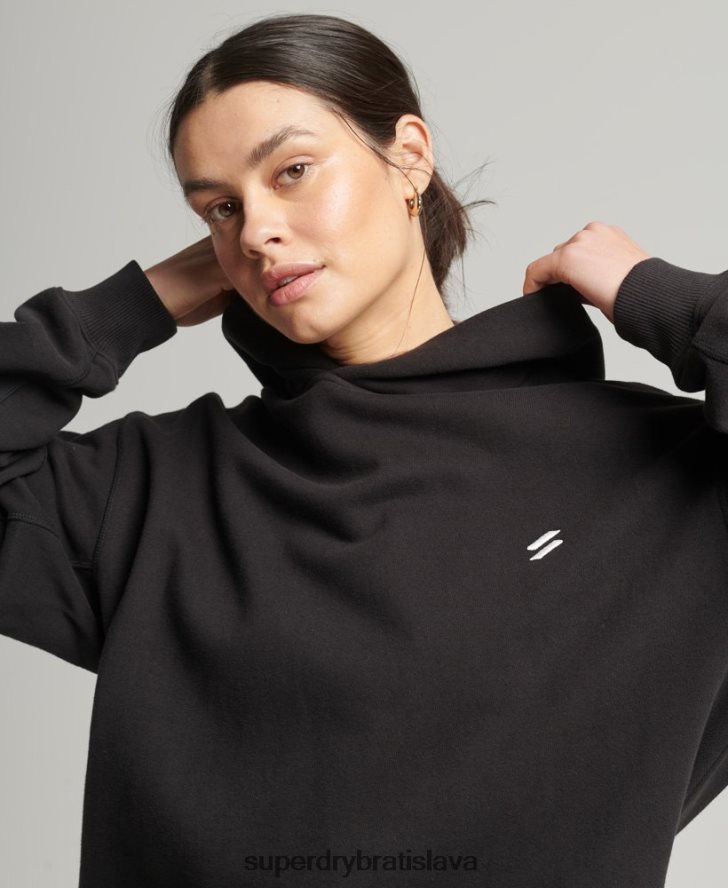 Superdry ženy core oversized mikina s kapucňou 6B4ZTR5988 oblečenie čierna