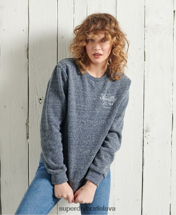 Superdry ženy crafted workwear crew mikina 6B4ZTR6122 oblečenie námorníctvo