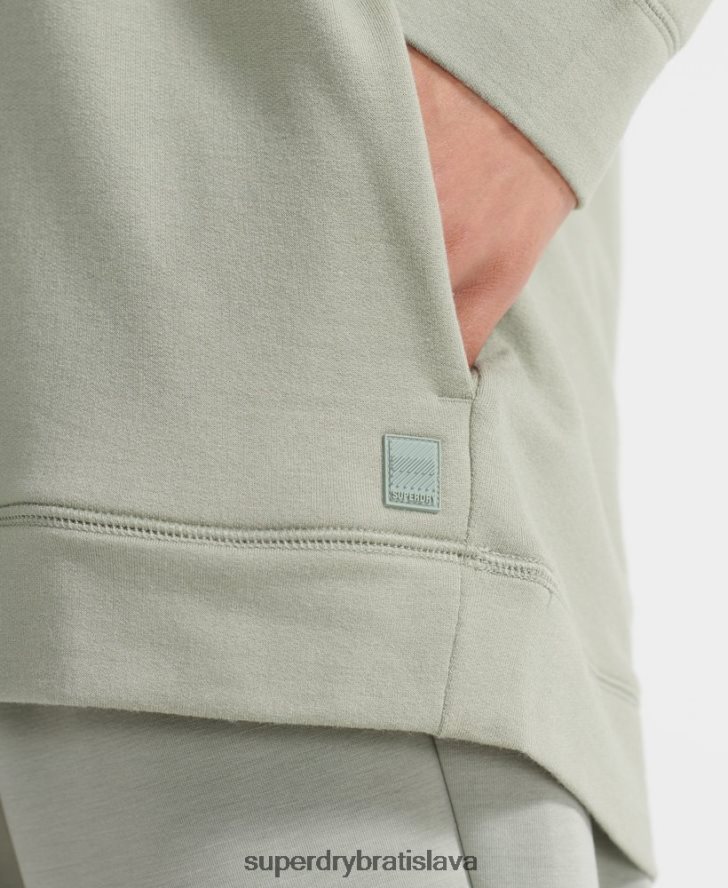 Superdry ženy flex uvoľnená mikina s kapucňou 6B4ZTR6004 oblečenie zelená