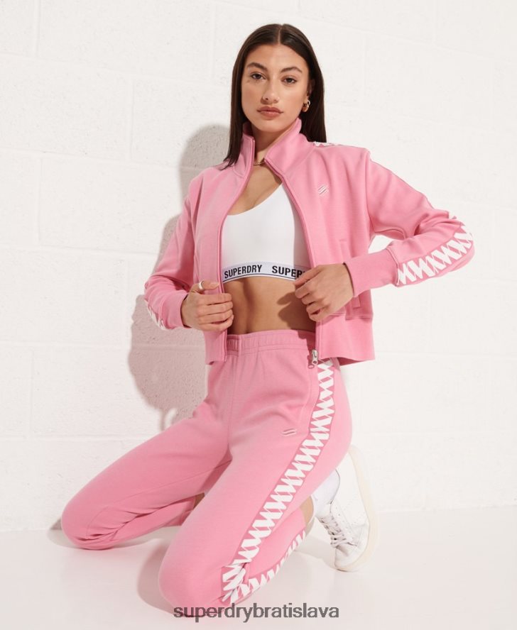 Superdry ženy horná časť stopy kódovej pásky 6B4ZTR5874 oblečenie Ružová