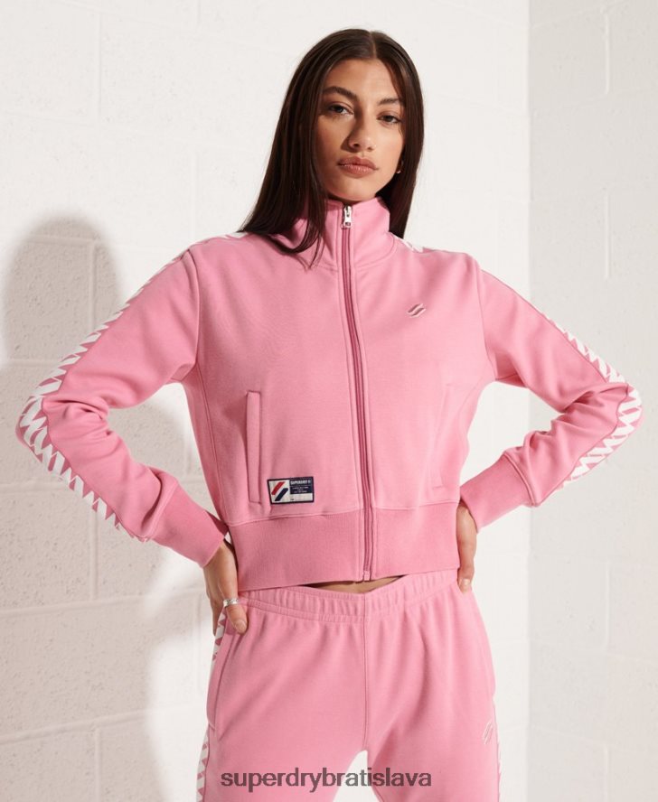 Superdry ženy horná časť stopy kódovej pásky 6B4ZTR5874 oblečenie Ružová