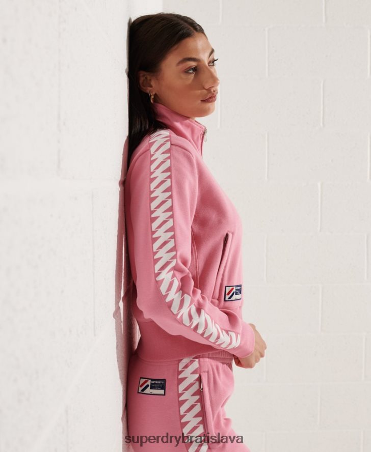 Superdry ženy horná časť stopy kódovej pásky 6B4ZTR5874 oblečenie Ružová