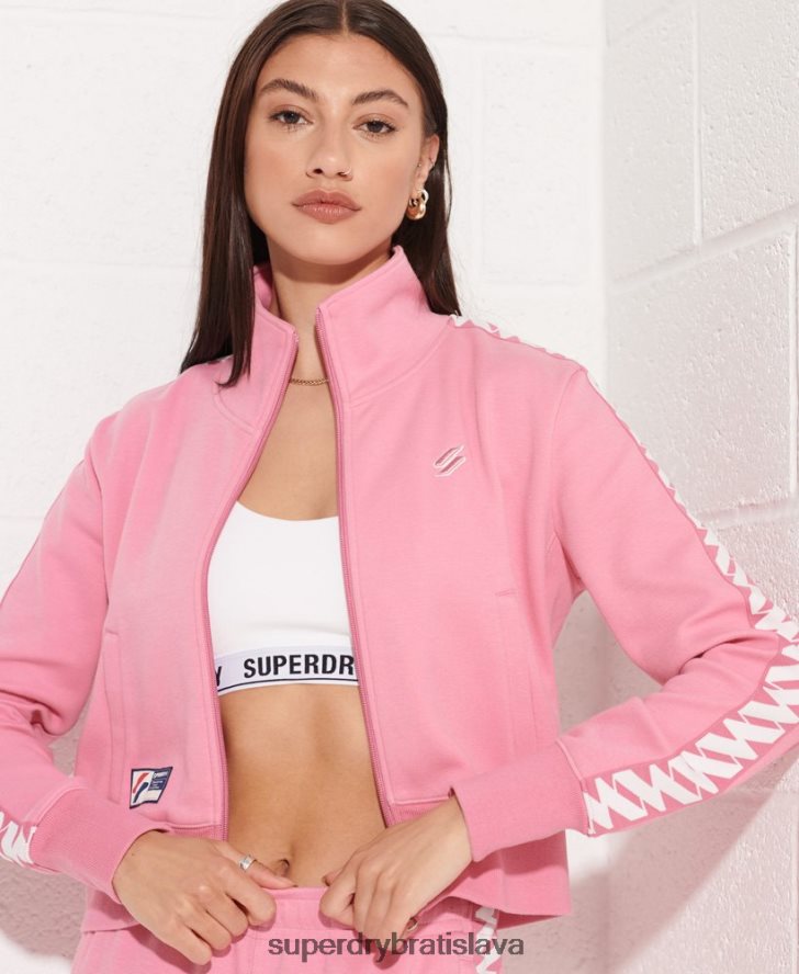 Superdry ženy horná časť stopy kódovej pásky 6B4ZTR5874 oblečenie Ružová