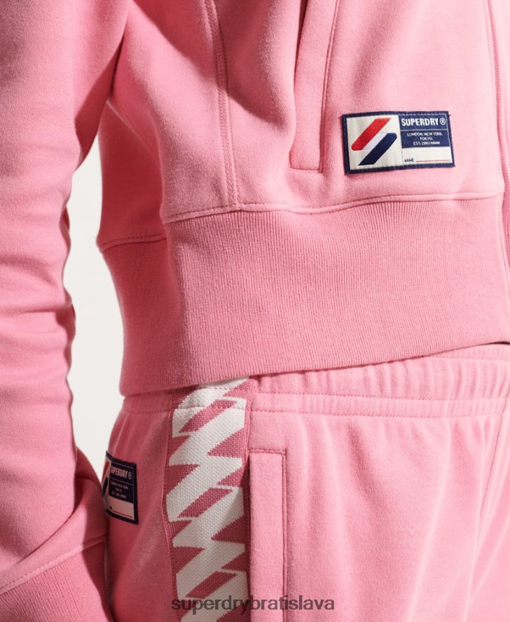 Superdry ženy horná časť stopy kódovej pásky 6B4ZTR5874 oblečenie Ružová