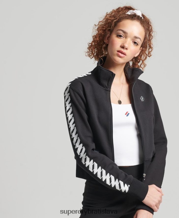 Superdry ženy horná časť stopy kódovej pásky 6B4ZTR5878 oblečenie čierna
