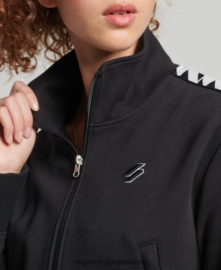Superdry ženy horná časť stopy kódovej pásky 6B4ZTR5878 oblečenie čierna