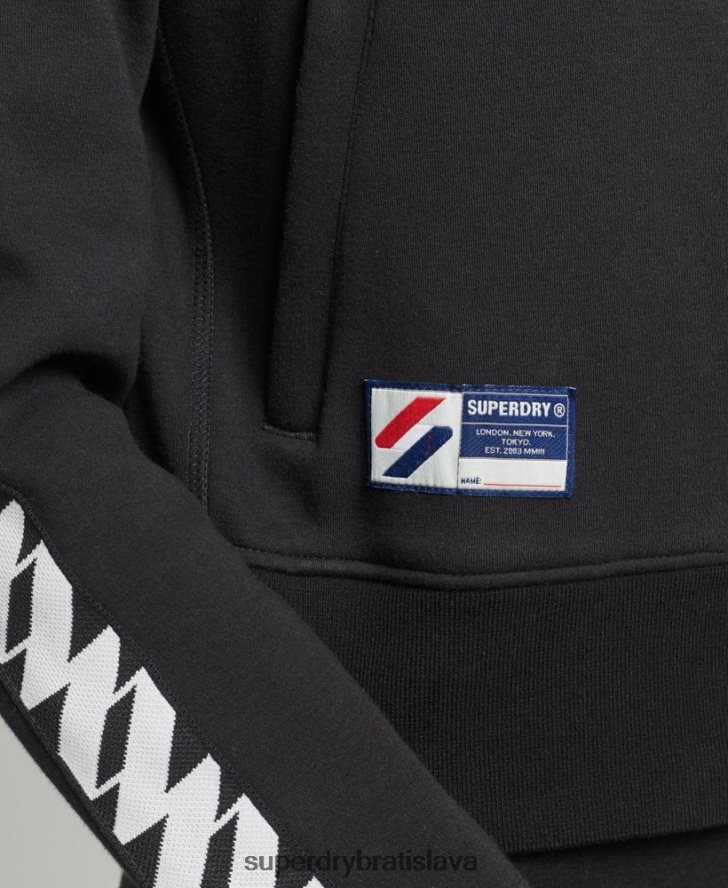 Superdry ženy horná časť stopy kódovej pásky 6B4ZTR5878 oblečenie čierna