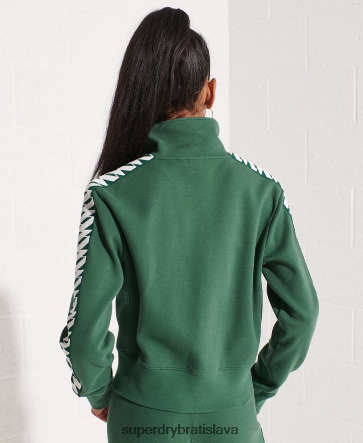 Superdry ženy horná časť stopy kódovej pásky 6B4ZTR5953 oblečenie zelená