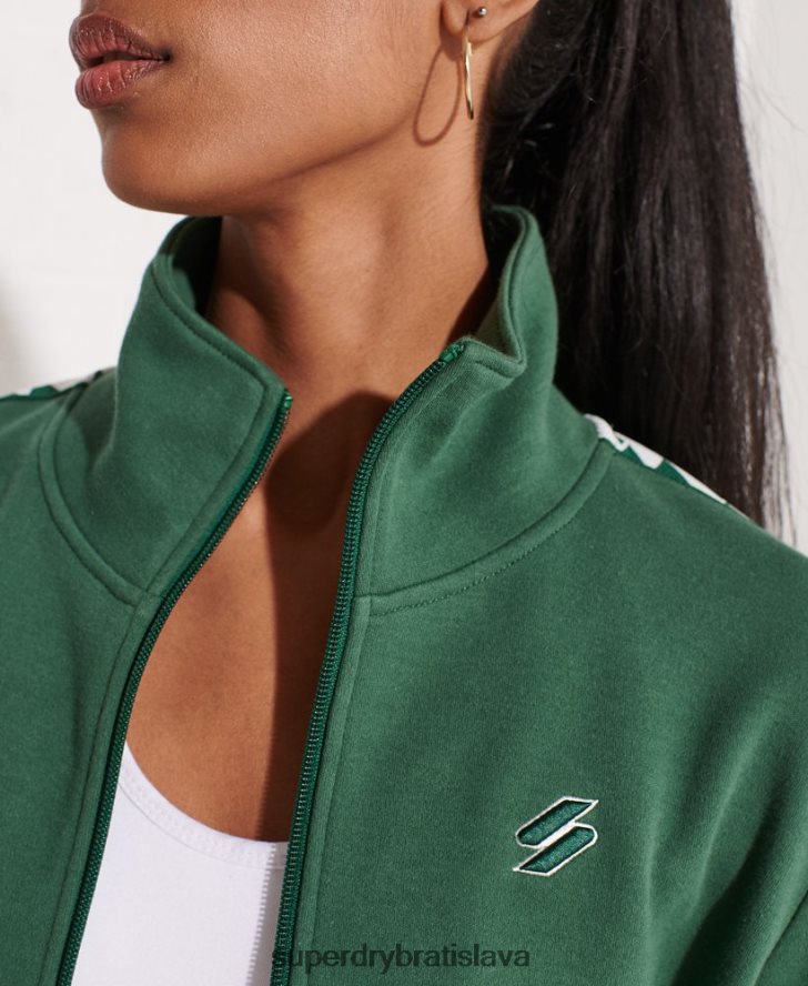 Superdry ženy horná časť stopy kódovej pásky 6B4ZTR5953 oblečenie zelená