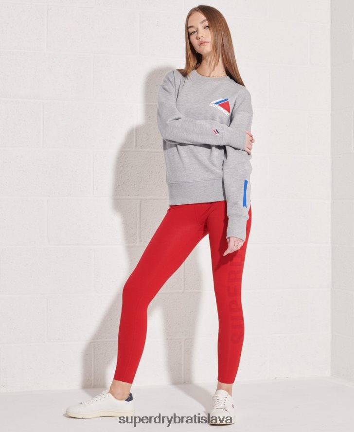 Superdry ženy horská športová crew mikina 6B4ZTR6148 oblečenie sivá