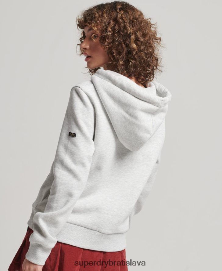 Superdry ženy japonská mikina s grafickým vintage logom 6B4ZTR3389 oblečenie svetlo šedá