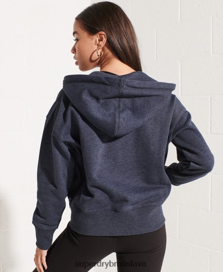 Superdry ženy kód nevyhnutná mikina na zips 6B4ZTR5848 oblečenie námorníctvo