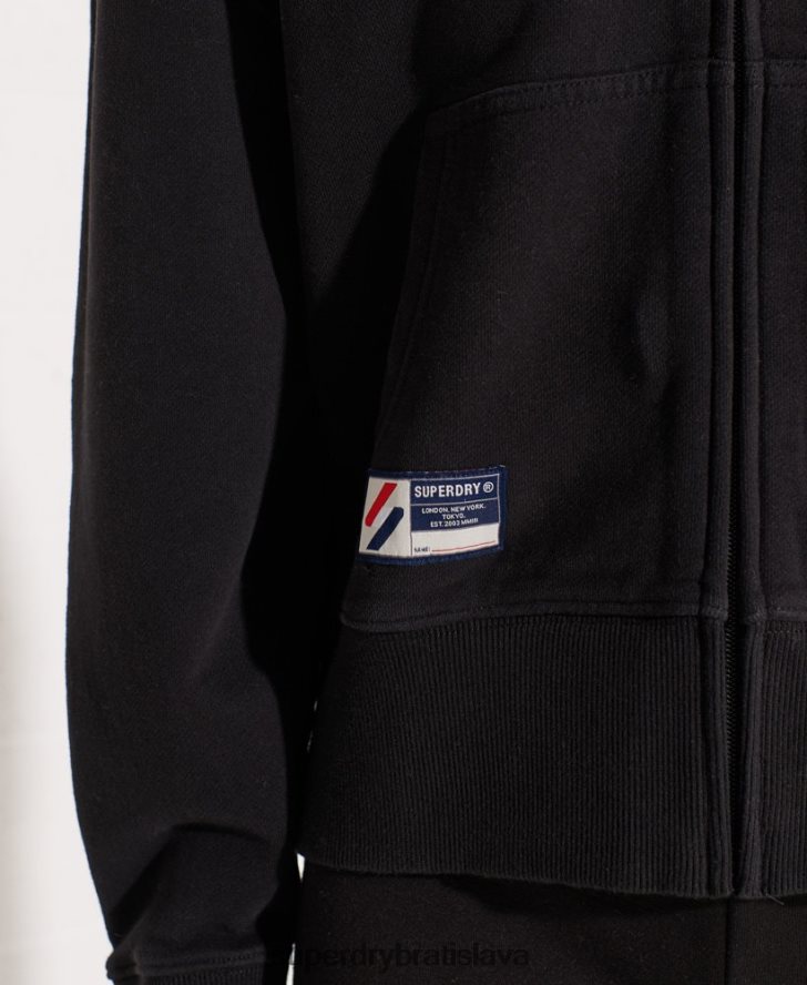 Superdry ženy kód nevyhnutná mikina na zips 6B4ZTR5944 oblečenie čierna