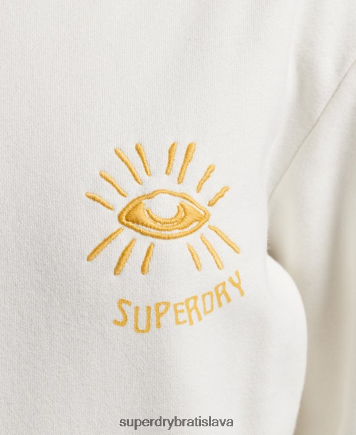 Superdry ženy kočovná ľudová mikina 6B4ZTR3436 oblečenie biely