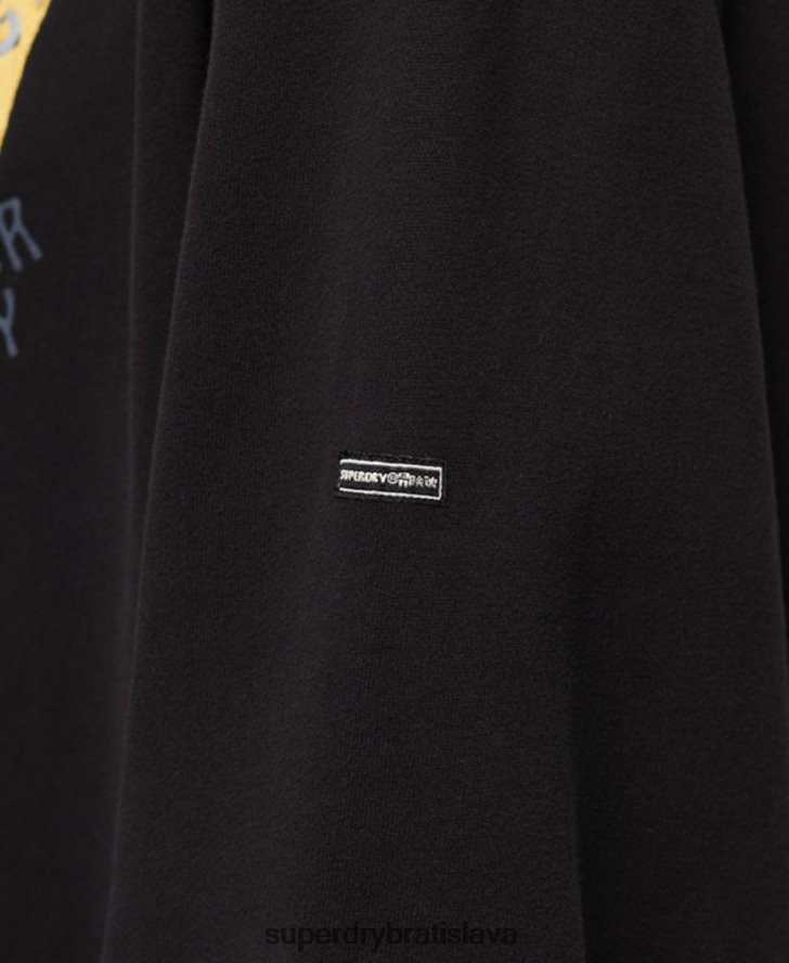 Superdry ženy kočovná ľudová mikina s kapucňou 6B4ZTR3290 oblečenie čierna