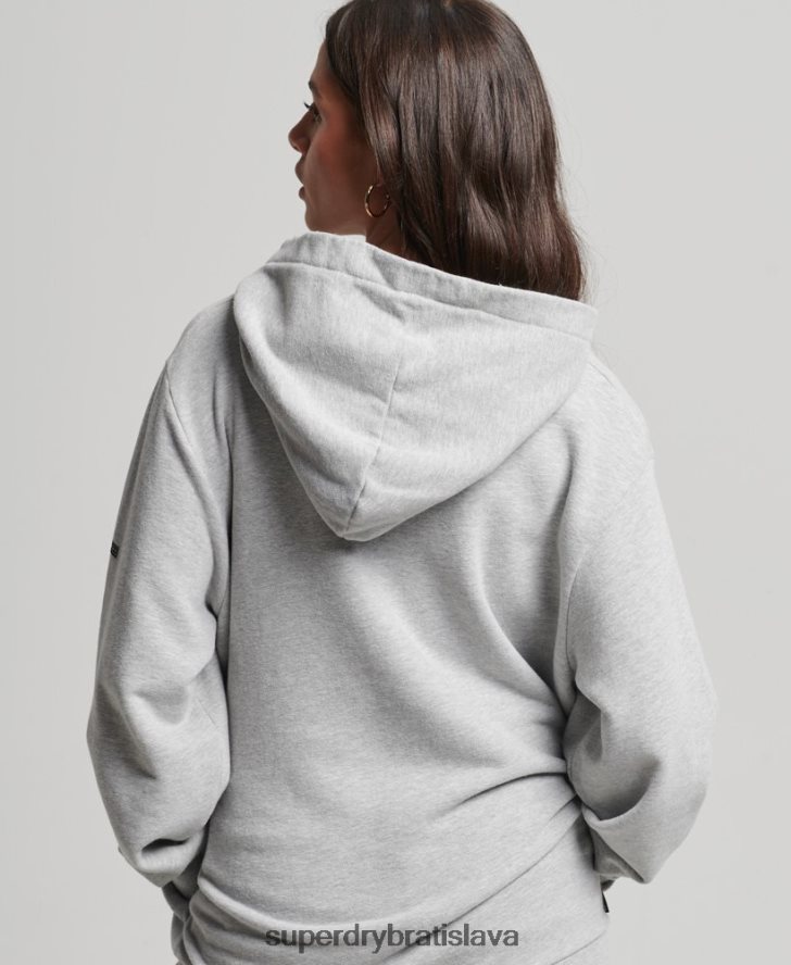 Superdry ženy kočovná ľudová mikina s kapucňou 6B4ZTR3307 oblečenie sivá