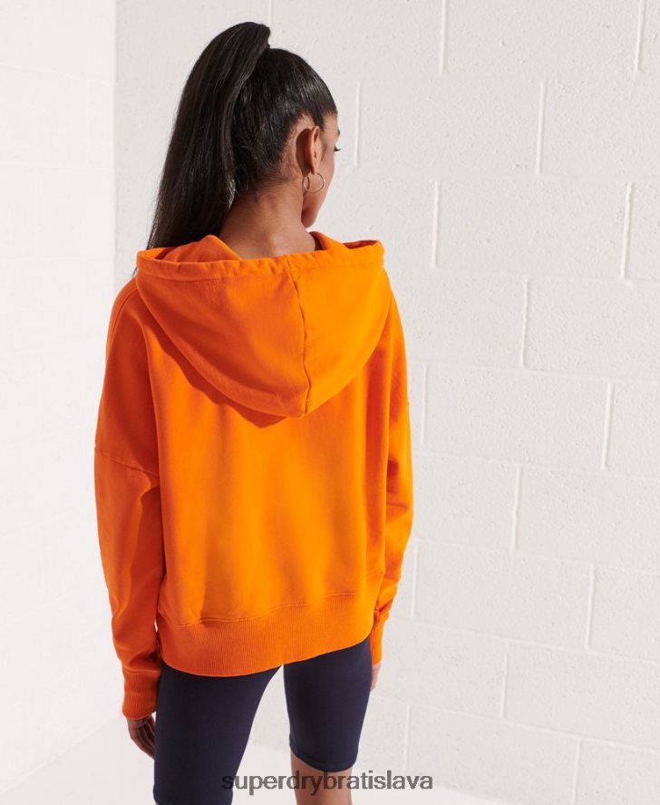 Superdry ženy kooperovať logo crop mikina 6B4ZTR6145 oblečenie oranžová