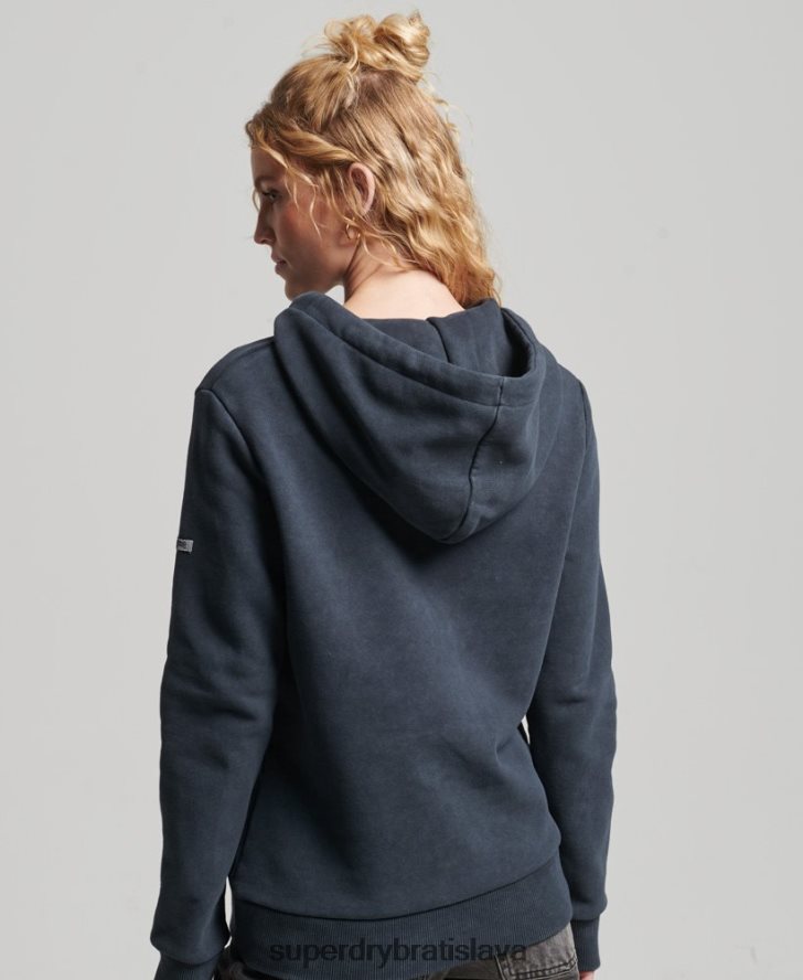 Superdry ženy kovová mikina značky mark 6B4ZTR3300 oblečenie čierna