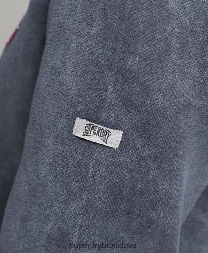 Superdry ženy kovová mikina značky mark 6B4ZTR5849 oblečenie čierna