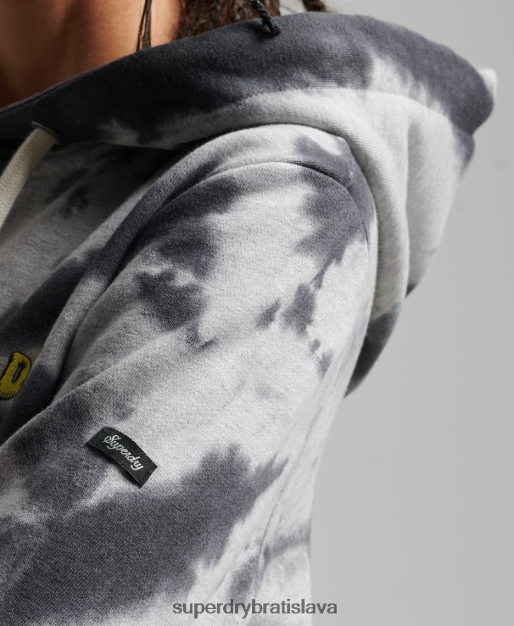 Superdry ženy lesná grafická mikina s kapucňou 6B4ZTR6020 oblečenie sivá