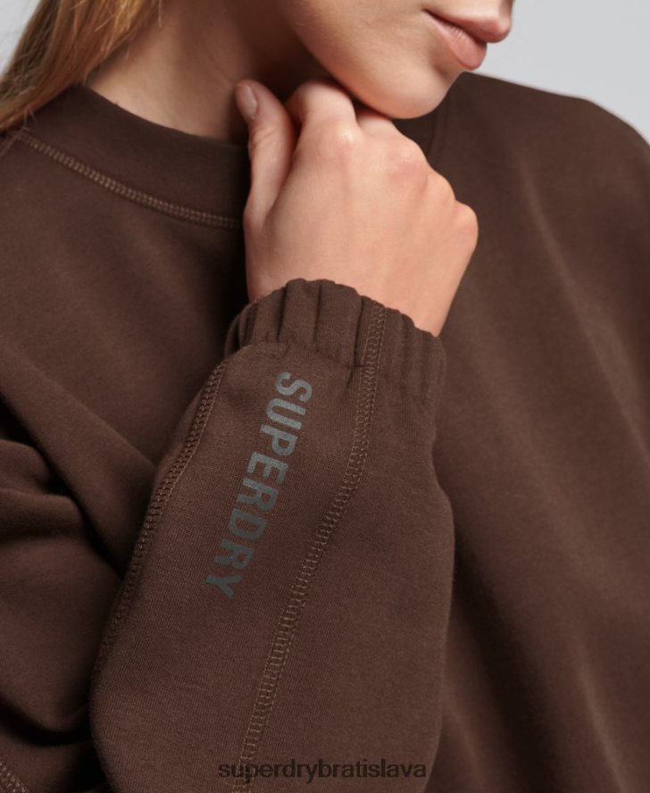 Superdry ženy mikina code tech crew 6B4ZTR5804 oblečenie hnedá
