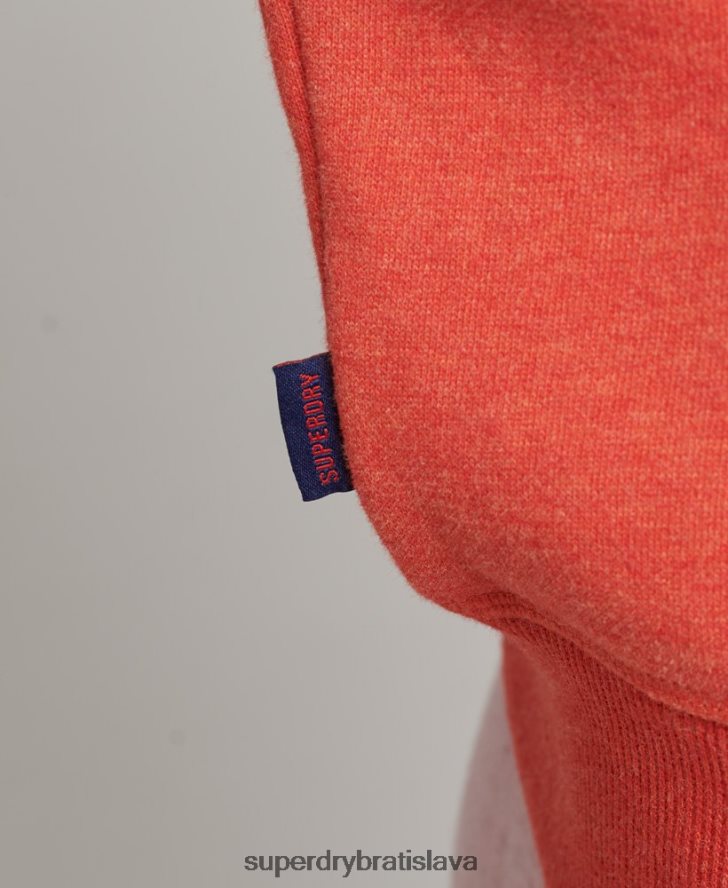 Superdry ženy mikina henley s vintage logom z organickej bavlny 6B4ZTR5891 oblečenie oranžová