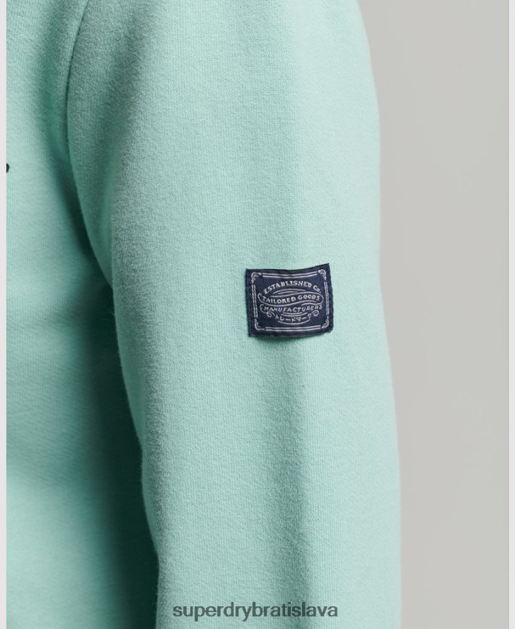 Superdry ženy mikina na zips s vintage logom 6B4ZTR6127 oblečenie svetlo modrá