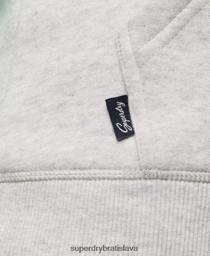 Superdry ženy mikina na zips s vyšívaným vintage logom 6B4ZTR3349 oblečenie zelená