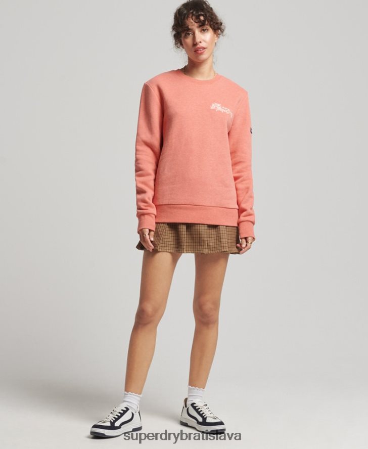 Superdry ženy mikina pride in craft crew 6B4ZTR3485 oblečenie koralový