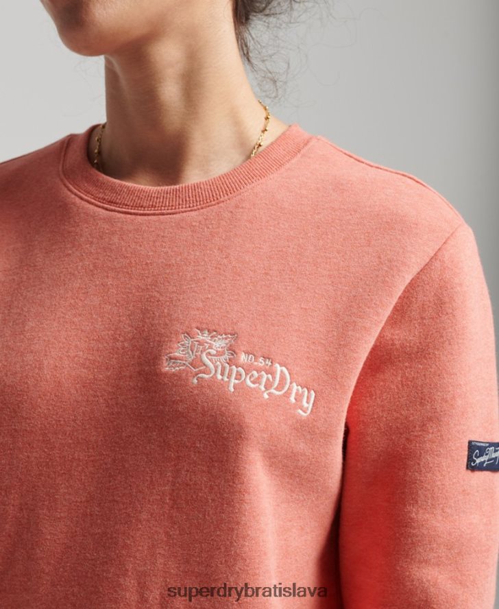 Superdry ženy mikina pride in craft crew 6B4ZTR3485 oblečenie koralový