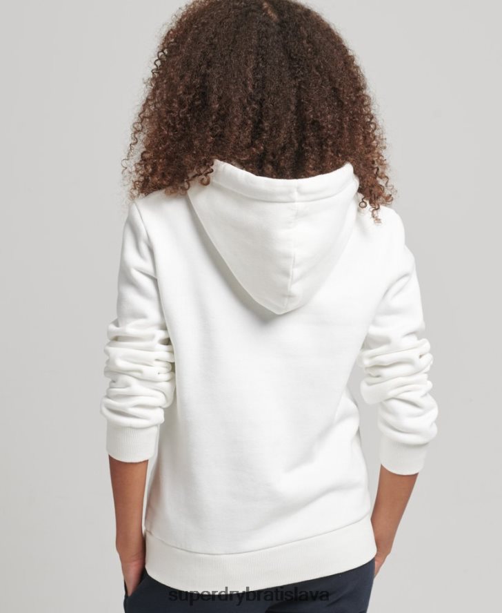 Superdry ženy mikina s dúhovým grafickým logom 6B4ZTR6030 oblečenie biely