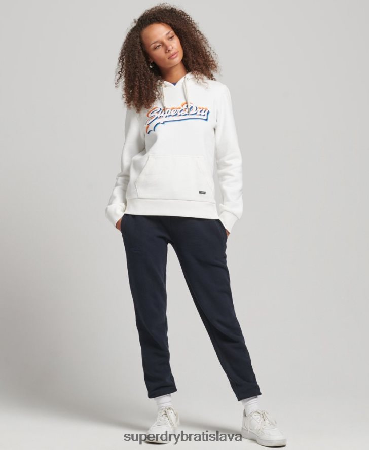 Superdry ženy mikina s dúhovým grafickým logom 6B4ZTR6030 oblečenie biely
