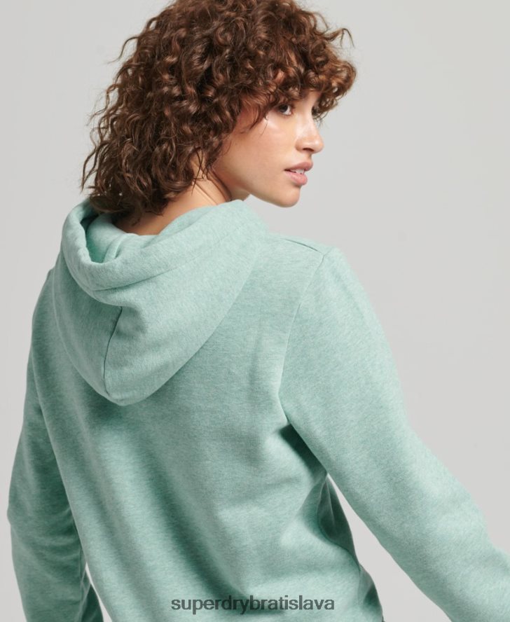 Superdry ženy mikina s embosovaným grafickým logom 6B4ZTR5952 oblečenie tyrkysová