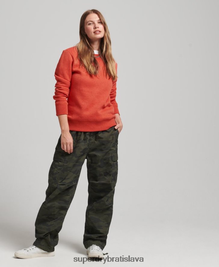 Superdry ženy mikina s esenciálnym logom z organickej bavlny 6B4ZTR5799 oblečenie oranžová
