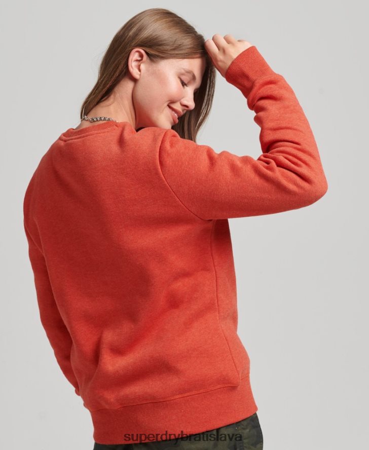Superdry ženy mikina s esenciálnym logom z organickej bavlny 6B4ZTR5799 oblečenie oranžová