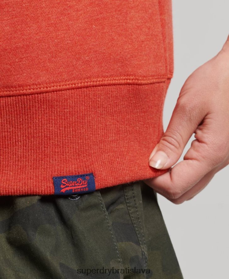 Superdry ženy mikina s esenciálnym logom z organickej bavlny 6B4ZTR5799 oblečenie oranžová