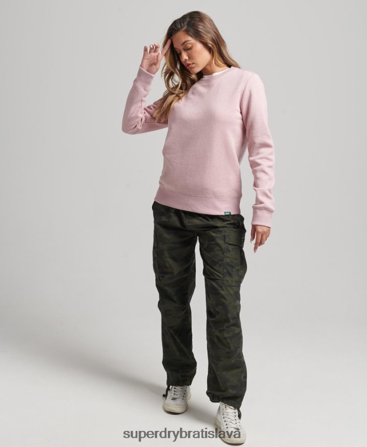 Superdry ženy mikina s esenciálnym logom z organickej bavlny 6B4ZTR5916 oblečenie Ružová