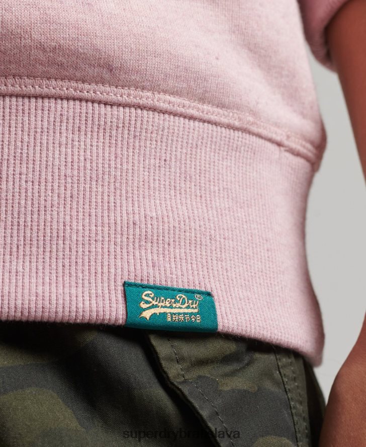 Superdry ženy mikina s esenciálnym logom z organickej bavlny 6B4ZTR5916 oblečenie Ružová